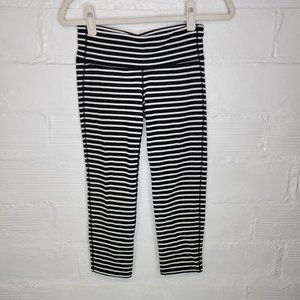 Athleta Women's Small Tall Leggings Black White Crop